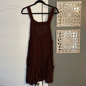 Free People Brown Pocket Tunic
